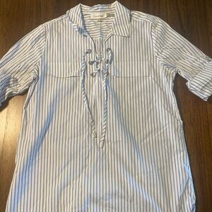 Calvin Klein Blue Striped Womens Shirt